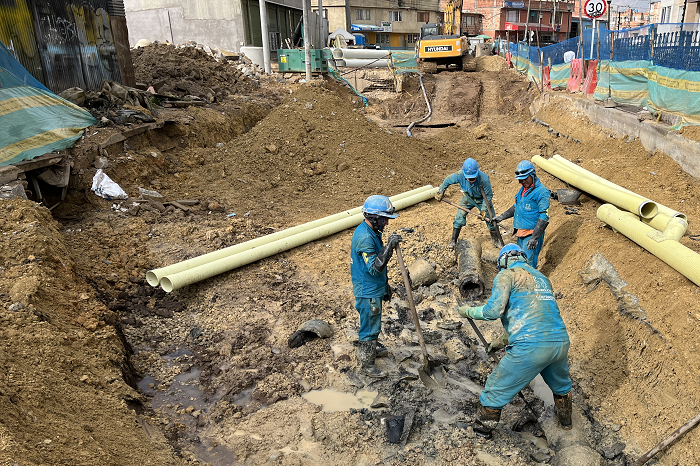 Obra del By-pass estación de bombeo de aguas residuales de Britalia